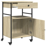 Kitchen Trolley Sonoma Oak 56x43x89.5 cm Engineered Wood 842392