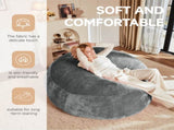 5-Foot Bean Bag Sofa Chair Ultra-Soft Reading Lounger for Adults, Perfect for Bedroom, Balcony and T5592P444458
