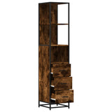 ZNTS Bathroom Cabinet Smoked Oak 35x37.5x166 cm Engineered Wood 849246