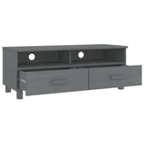 TV Cabinet HAMAR Dark Grey 106x40x40 cm Solid Wood Pine 340470