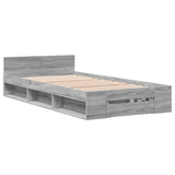 Bed Frame with Drawer without Mattress Grey Sonoma 75x190 cm Small Single 3280809