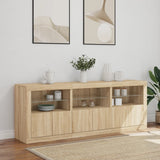 Sideboard with LED Lights Sonoma Oak 181.5x37x67 cm 3209004
