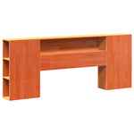 ZNTS Bookcase Bed without Mattress Wax Brown 200x200cm Solid Wood Pine 3323055