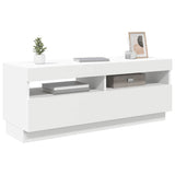 TV Cabinet with LED Lights White 100x35x40 cm 804454