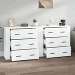Sideboards 2 pcs White Engineered Wood 3185407
