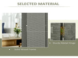 4-Panel Room Dividers, Wave Fibre Freestanding Folding Privacy Screen Panels, Partition Wall Divider T3398P344649
