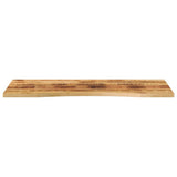 Desk Top with Curve 120x50x2.5 cm Solid Wood Rough Mango 370181