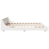 Bed Frame without Mattress White 180x200 cm Super King Solid Wood Pine 850720