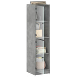 Highboard with Glass Doors Concrete Grey 35x37x142 cm 836437