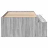 Bed Frame with Drawer Grey Sonoma 90 x 200 cm Engineered Wood 3335194