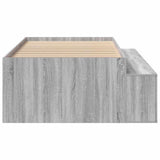 Storage Bed Frame Grey sonoma 75 x 190 cm Engineered wood 3335218