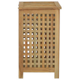 Laundry Basket Natural Solid Teak Wood 340761