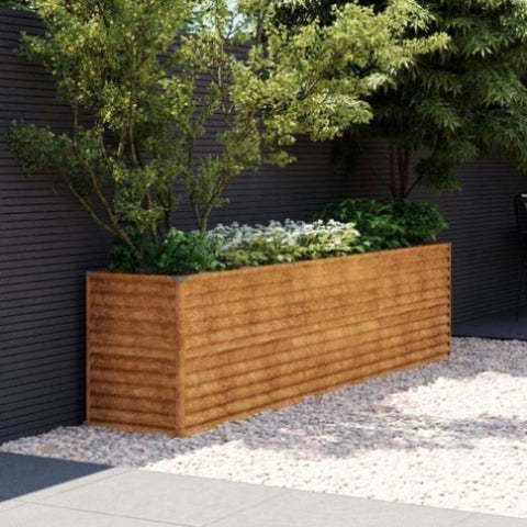 ZNTS Garden Raised Bed 291x50x69 cm Corten Steel 151986