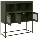 Sideboard Olive Green 100.5x39x107 cm Cold-rolled Steel 853420