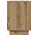 ZNTS Bedside Cabinet with LED Lights Artisan Oak 38x34x50 cm 861281