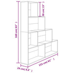 Book Cabinet/Room Divider Concrete Grey 155x24x160 cm Engineered Wood 800661