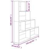 Book Cabinet/Room Divider Concrete Grey 155x24x160 cm Engineered Wood 800661