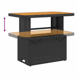 2 Piece Garden Dining Set with Cushions Black Poly Rattan 3277394