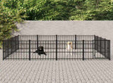 Outdoor Dog Kennel Steel 15.05 m 3124626