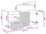 Bathroom Furniture Set 2 pcs Concrete Grey Engineered Wood 3404097