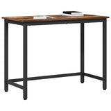 Table Smoked Oak 80 x 50 x 76.5 cm Engineered Wood and Steel 873764