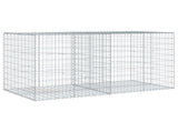 Gabion Basket with Cover 200x100x100 cm Galvanised Iron 3295192