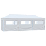 Folding Pop-up Party Tent with 8 Sidewalls 3x9 m White 48874