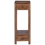 Plant Stand with Drawer Brown 30 x 30 x 80 cm Mahogany Wood 42012384