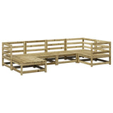 ZNTS 6 Piece Garden Sofa Set Impregnated Wood Pine 3299522