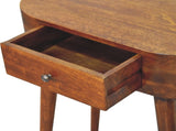 Solid Wood Mini Albion Chestnut Console, 1 Drawer, Dark Brown B2743P403027