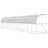 Against Wall Chicken Coop Silver 1200 x 150 x 215 cm 3434725