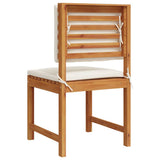 Garden Chair with Cushion 2 pcs Brown Solid Acacia wood 4107155