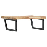 Basin Shelf Wall Mounted Steel and Solid Wood Acacia 3302907