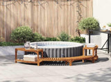 Hot Tub Surround Half-Round Brown 252 x 112 x 55.5 cm 4108126