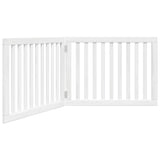 Dog Gate Foldable 2 Panels White 160 cm Poplar Wood 352248