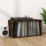 Vinyl Storage Box Smoked Oak 71x34x36 cm Engineered Wood 815252