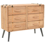 Drawer Cabinet Solid Fir Wood 91x35x73 cm 245774