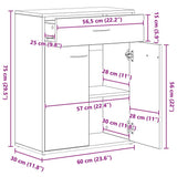 Sideboard White 60x30x75 cm Engineered Wood 800711