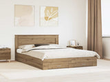 Bed Frame with Drawer with Headboard Manual Engineered Wood 3410317