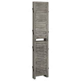 5-Panel Room Divider Grey 179x166 cm Solid Wood 338576