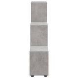 Staircase Bookcase Concrete Grey 107 cm Engineered Wood 342604