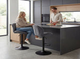Bar Stools Set of 2, Swivel Barstools with Back, Adjustable Height and Footrest for Kitchen Island, T3398P548068