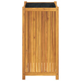 Garden Planter with Liner 50x50x100 cm Solid Wood Acacia 366447