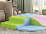 6 Piece Soft Play Equipment for Kids Climb and Crawl, Pink T3398P378904