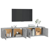 Wall-mounted TV Cabinets 2 pcs Concrete Grey 100x34.5x40 cm 3188370