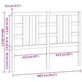 Bed Headboard 141x4x100 cm Solid Wood Pine 817835