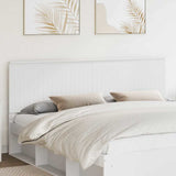 Headboard with Headboard White 200 cm Engineered wood 887714