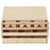 Chicken Laying Nest 3 Compartments 72x33x54 cm Solid Pine Wood 170653