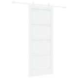 Sliding Door White 83 x 202 cm Solid Pine Wood 3445470