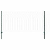Welded Wire Fence 100 x 1 m PVC-Coated Steel Green Mesh 3336791